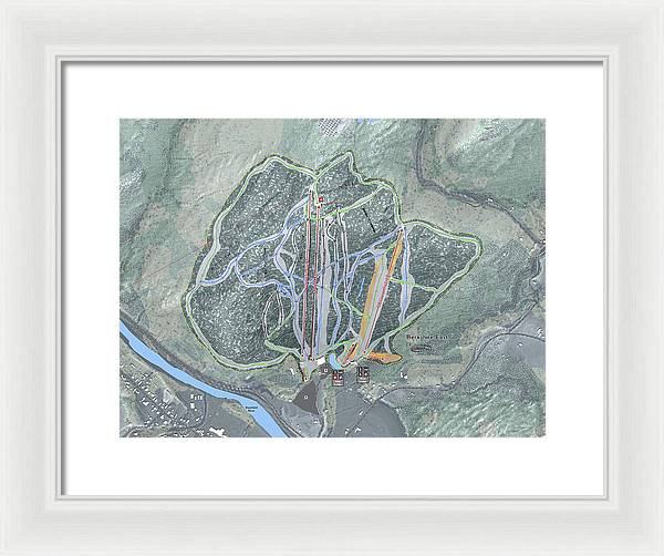 Berkshire East Ski Trail Map - Framed Print - Powderaddicts