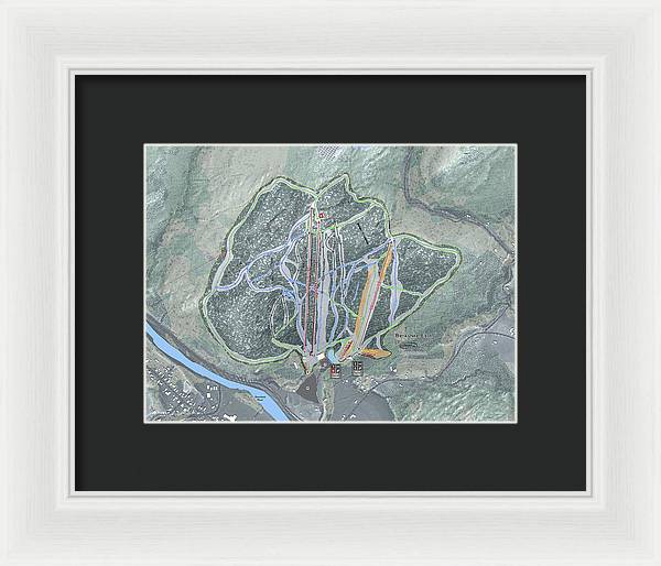 Berkshire East Ski Trail Map - Framed Print - Powderaddicts