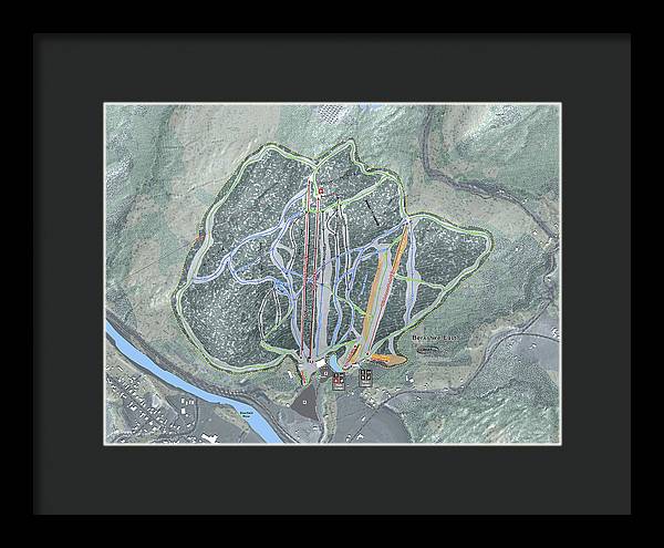 Berkshire East Ski Trail Map - Framed Print - Powderaddicts