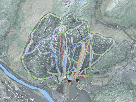 Berkshire East Ski Trail Map - Art Print - Powderaddicts