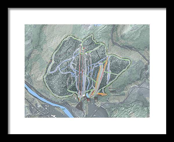 Berkshire East Ski Trail Map - Framed Print - Powderaddicts