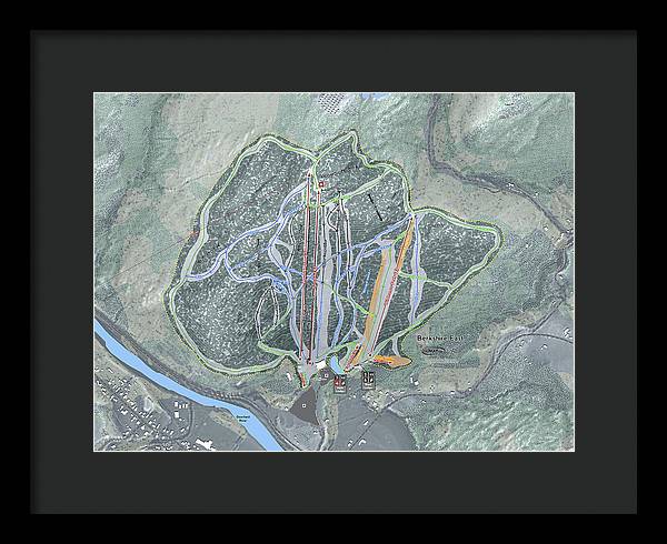 Berkshire East Ski Trail Map - Framed Print - Powderaddicts