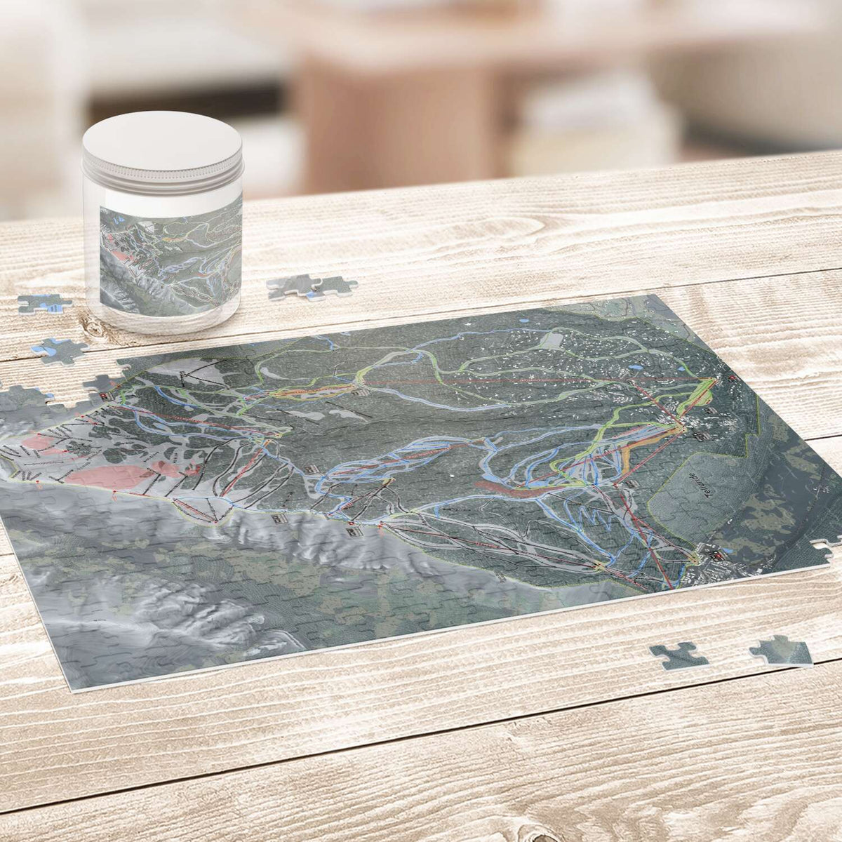Telluride, Colorado Ski Trail Map Puzzle - Powderaddicts