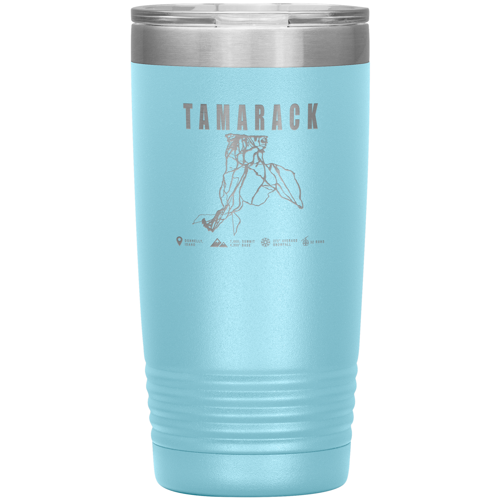 Tamarack Idaho Ski Trail Map 20oz Tumbler - Powderaddicts
