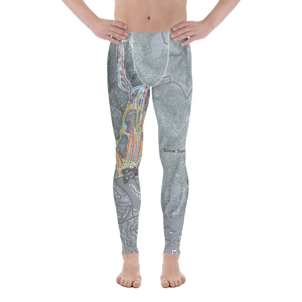 Big Bear Combo, California Ski Trail Map Men's Base Layer Bottom