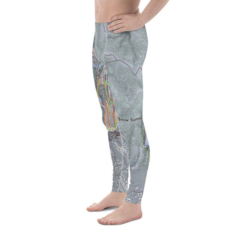 Big Bear Combo, California Ski Trail Map Men's Base Layer Bottom - Powderaddicts
