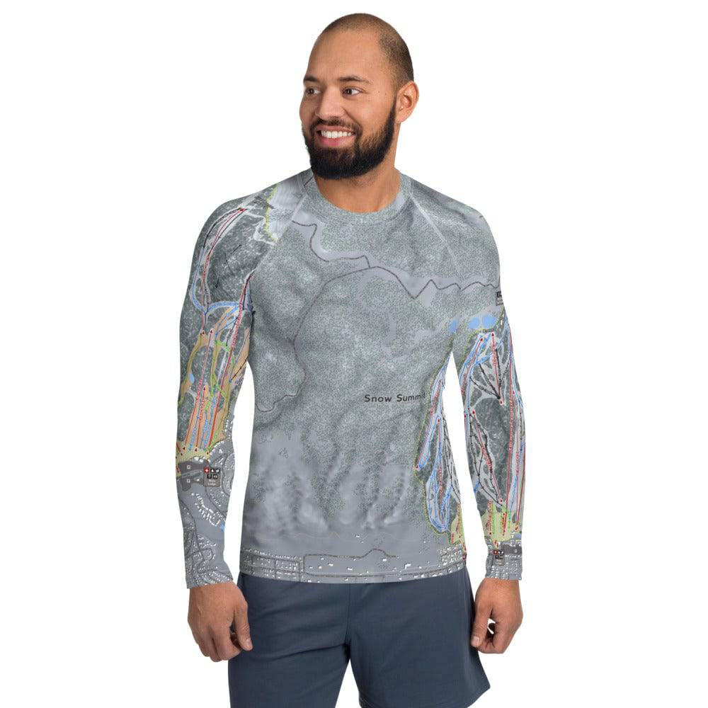 Big Bear Combo, California Ski Trail Map Men's Base Layer Top