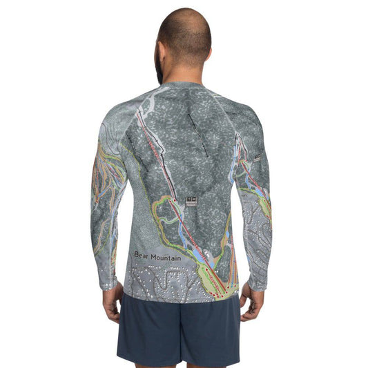 Big Bear Combo, California Ski Trail Map Men's Base Layer Top - Powderaddicts