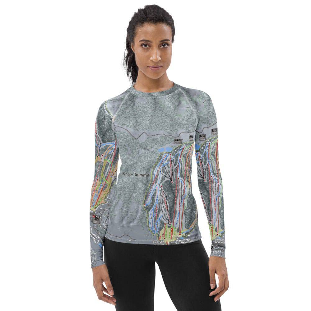Big Bear Combo, California Ski Trail Map Women's Base Layer Top
