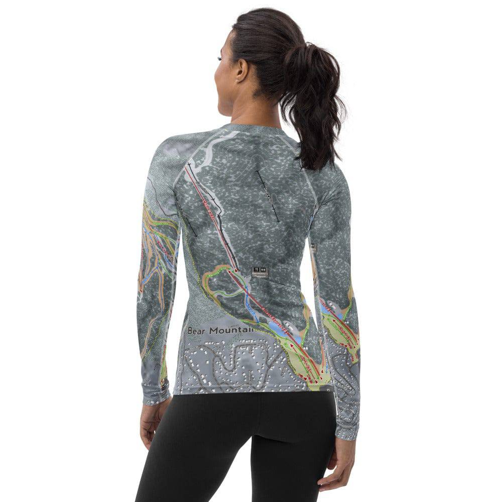 Big Bear Combo, California Ski Trail Map Women's Base Layer Top - Powderaddicts