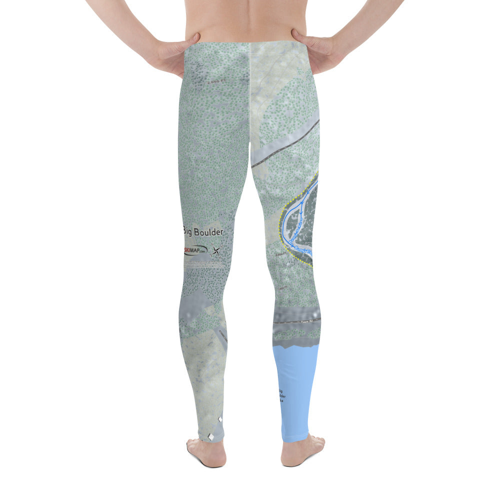 Big Boulder, Pennsylvania Ski Trail Map Men&#39;s Base Layer Bottom - Powderaddicts