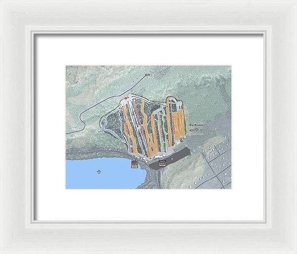 Big Boulder Ski Trail Map - Framed Print - Powderaddicts