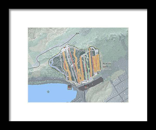 Big Boulder Ski Trail Map - Framed Print - Powderaddicts