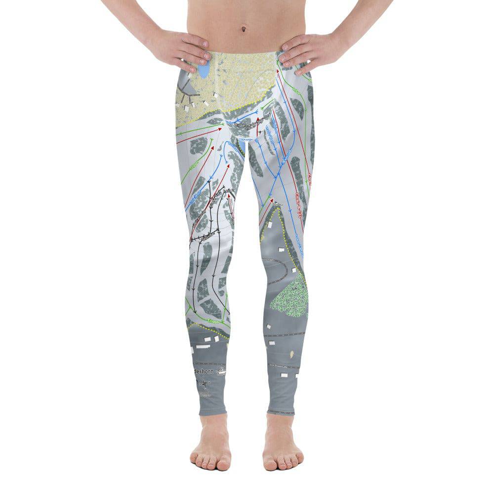 Big Powderhorn, Michigan Ski Trail Map Men's Base Layer Bottom