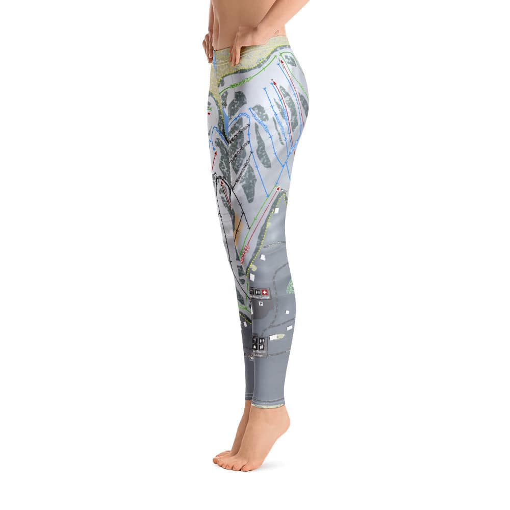 Big Powderhorn, Michigan Ski Trail Map Women's Base Layer Bottom - Powderaddicts