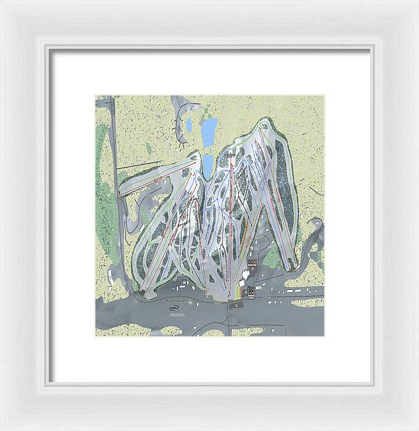 Big Powderhorn Ski Trail Map - Framed Print - Powderaddicts