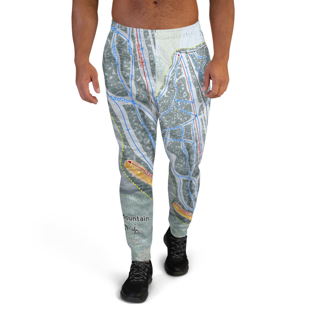 Big Rock Mountain, Maine Ski Trail Map Men's Mid-Layer - Powderaddicts