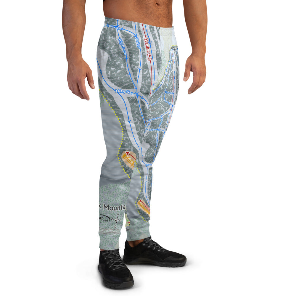 Big Rock Mountain, Maine Ski Trail Map Men's Mid-Layer - Powderaddicts