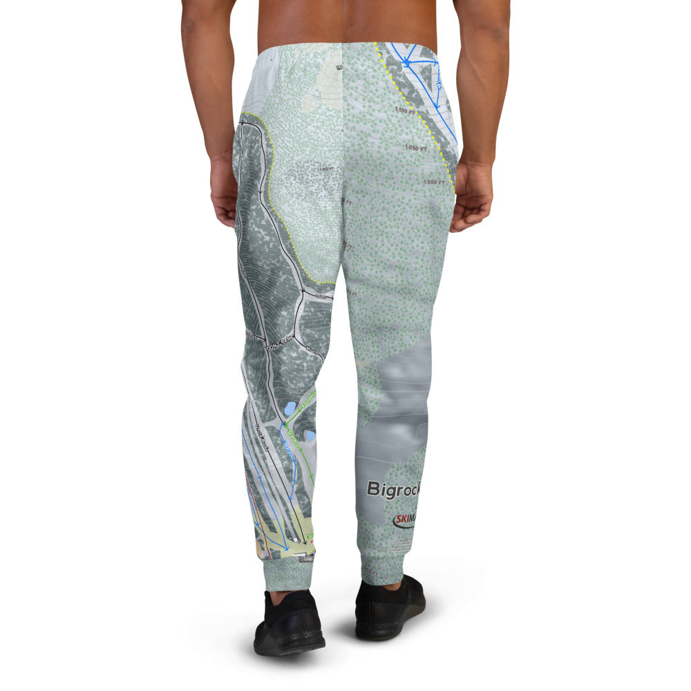Big Rock Mountain, Maine Ski Trail Map Men's Mid-Layer - Powderaddicts