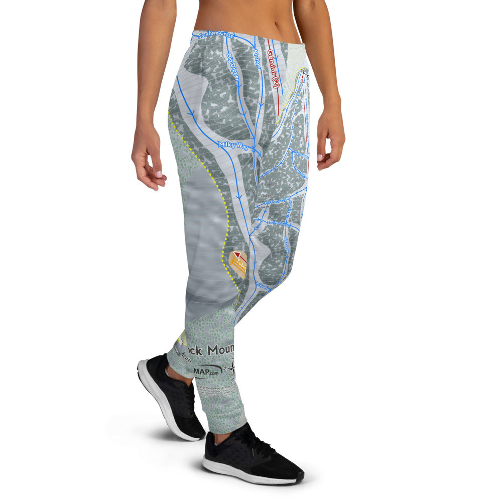 Big Rock Mountain, Maine Ski Trail Map Women's Mid-Layer - Powderaddicts