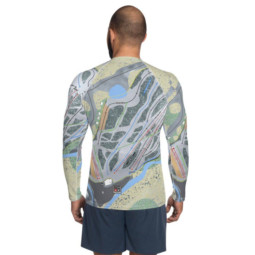 Big Snow Black Jack, Michigan Ski Trail Map Men's Base Layer Top - Powderaddicts