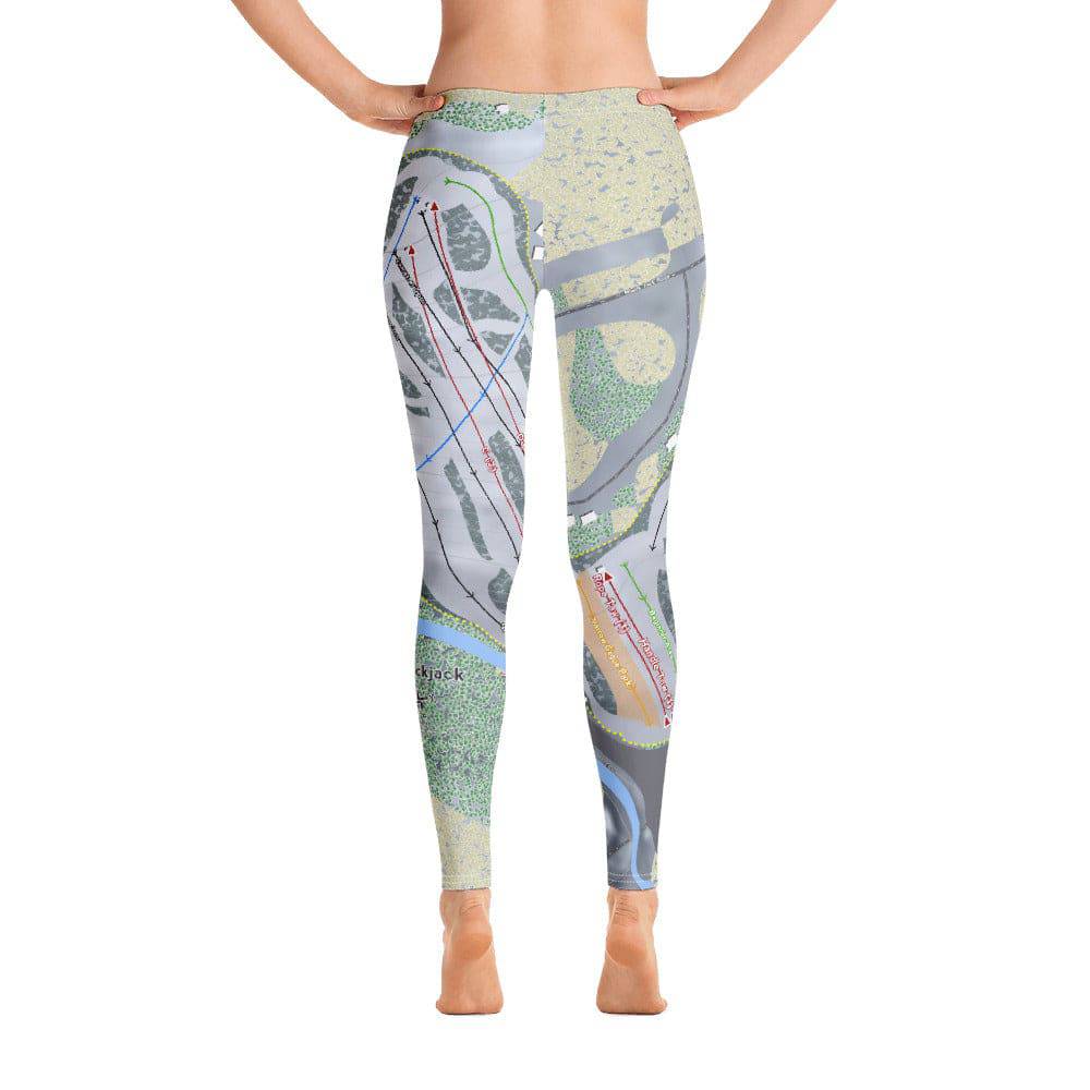 Big Snow BlackJack, Michigan Ski Trail Map Women's Base Layer Bottom