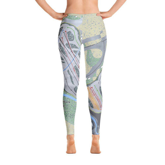 Big Snow BlackJack, Michigan Ski Trail Map Women's Base Layer Bottom - Powderaddicts