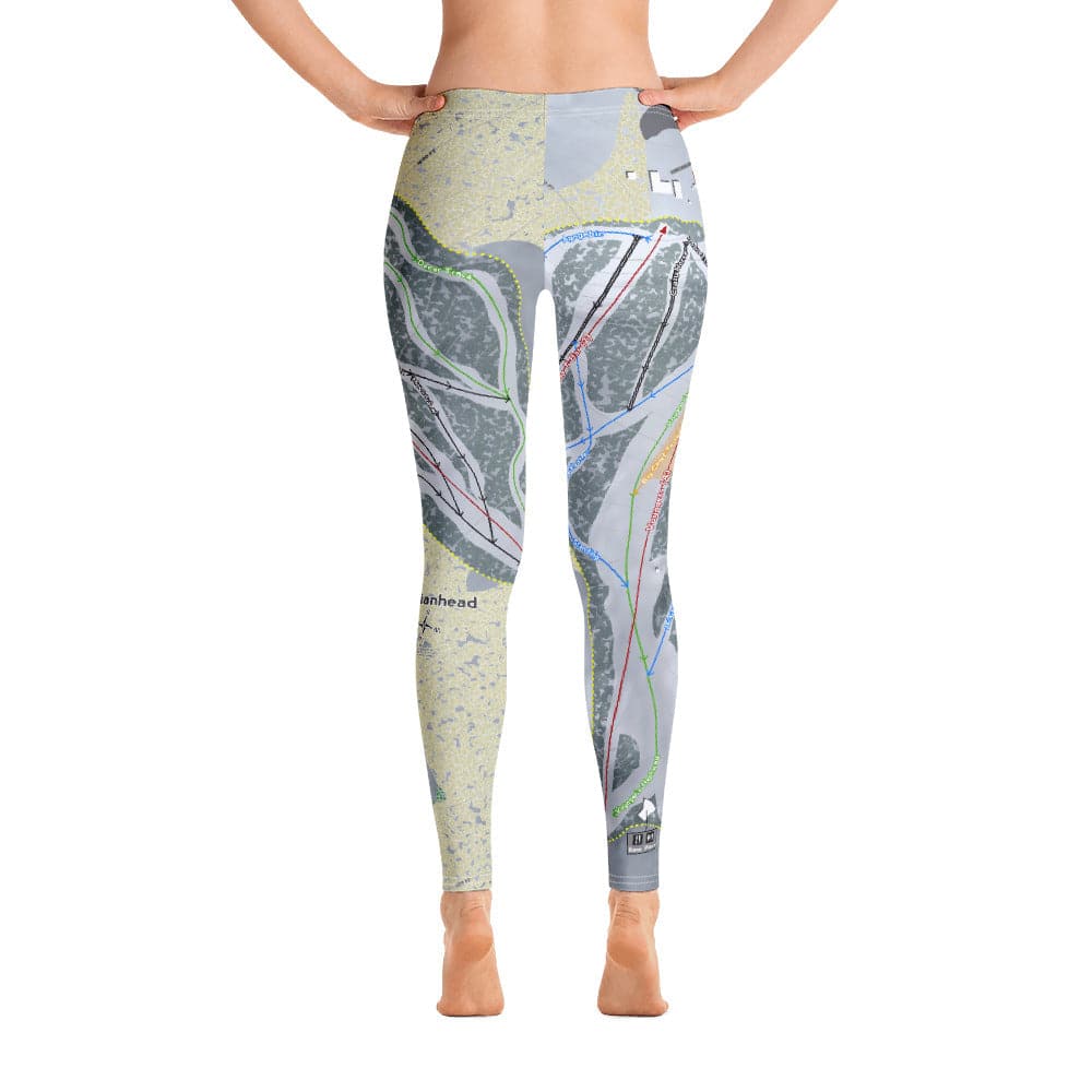 Big Snow Indianhead, Michigan Ski Trail Map Women's Base Layer Bottom
