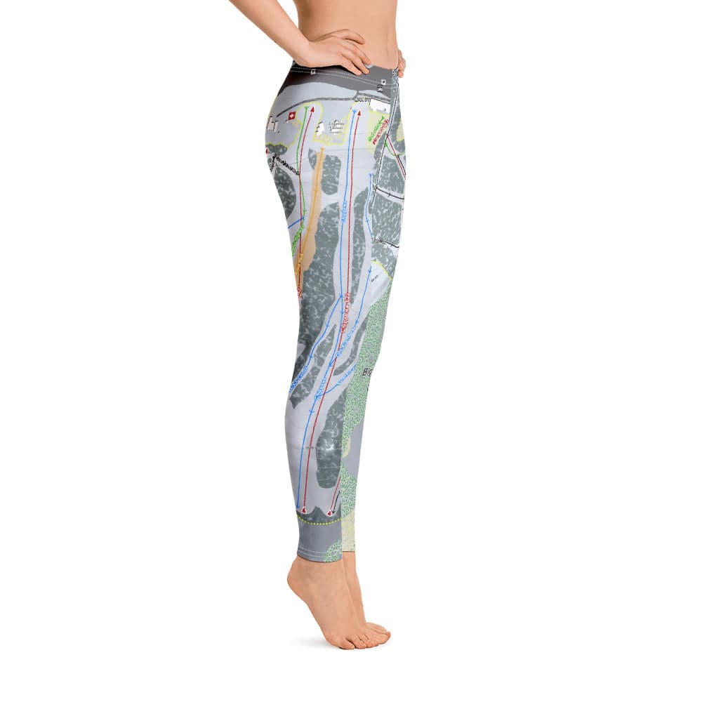 Big Snow Indianhead, Michigan Ski Trail Map Women's Base Layer Bottom - Powderaddicts