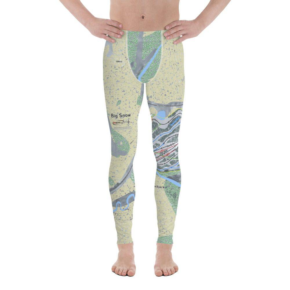 Big Snow, Michigan Ski Trail Map Men's Base Layer Bottom