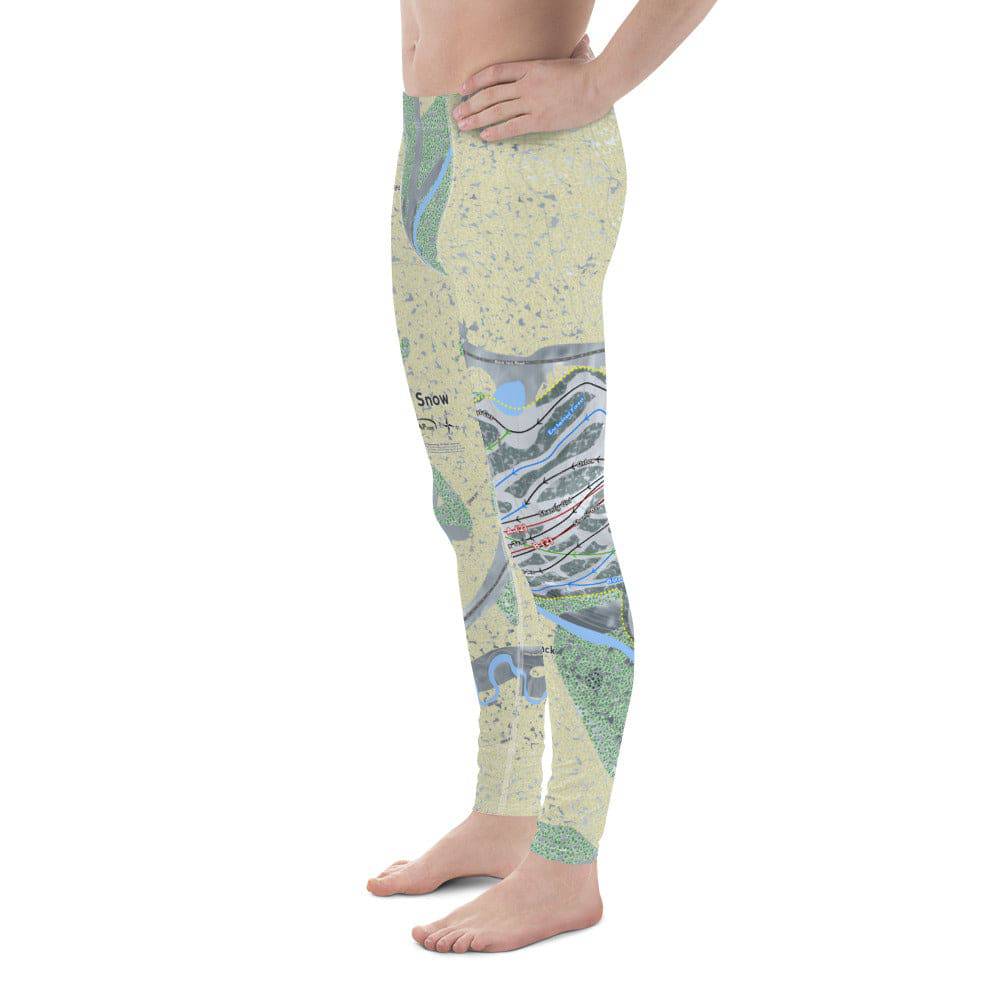 Big Snow, Michigan Ski Trail Map Men's Base Layer Bottom - Powderaddicts