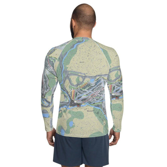 Big Snow, Michigan Ski Trail Map Men's Base Layer Top - Powderaddicts