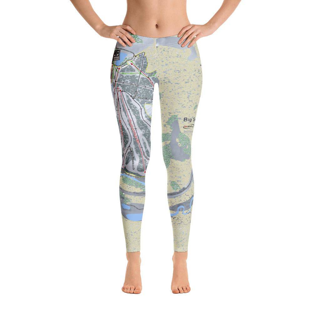 Big Snow, Michigan Ski Trail Map Women's Base Layer Bottom - Powderaddicts