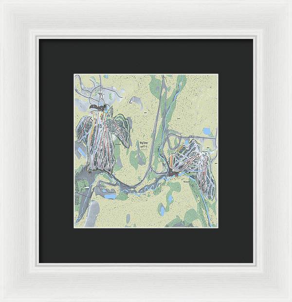 Big Snow Ski Trail Map - Framed Print - Powderaddicts