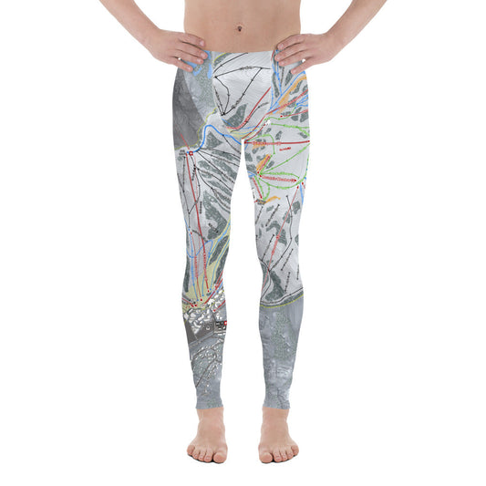 Big Squaw, Maine Ski Trail Map Men's Base Layer Bottom - Powderaddicts