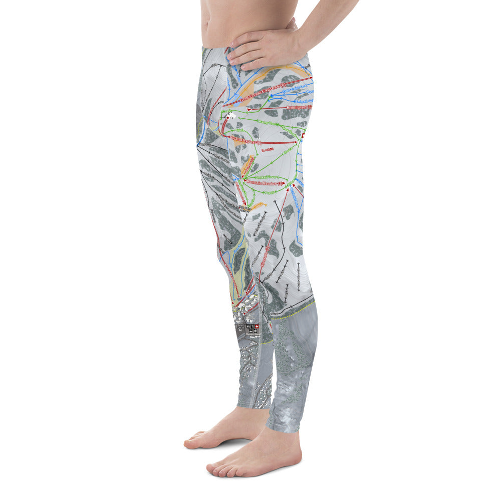 Big Squaw, Maine Ski Trail Map Men's Base Layer Bottom - Powderaddicts