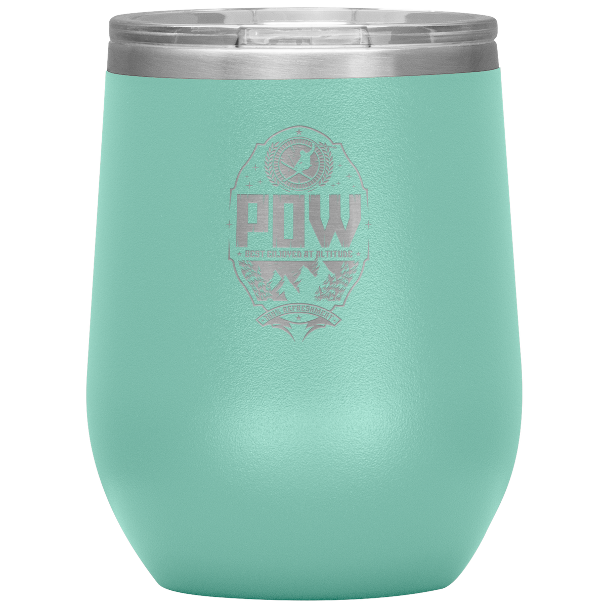 Pow Best Enjoyed At Altitude Wine 12oz Tumbler - Powderaddicts