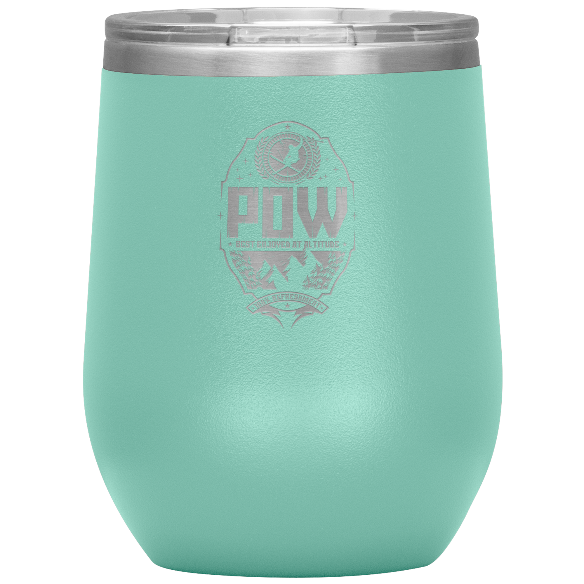 Pow Best Enjoyed At Altitude Wine 12oz Tumbler - Powderaddicts