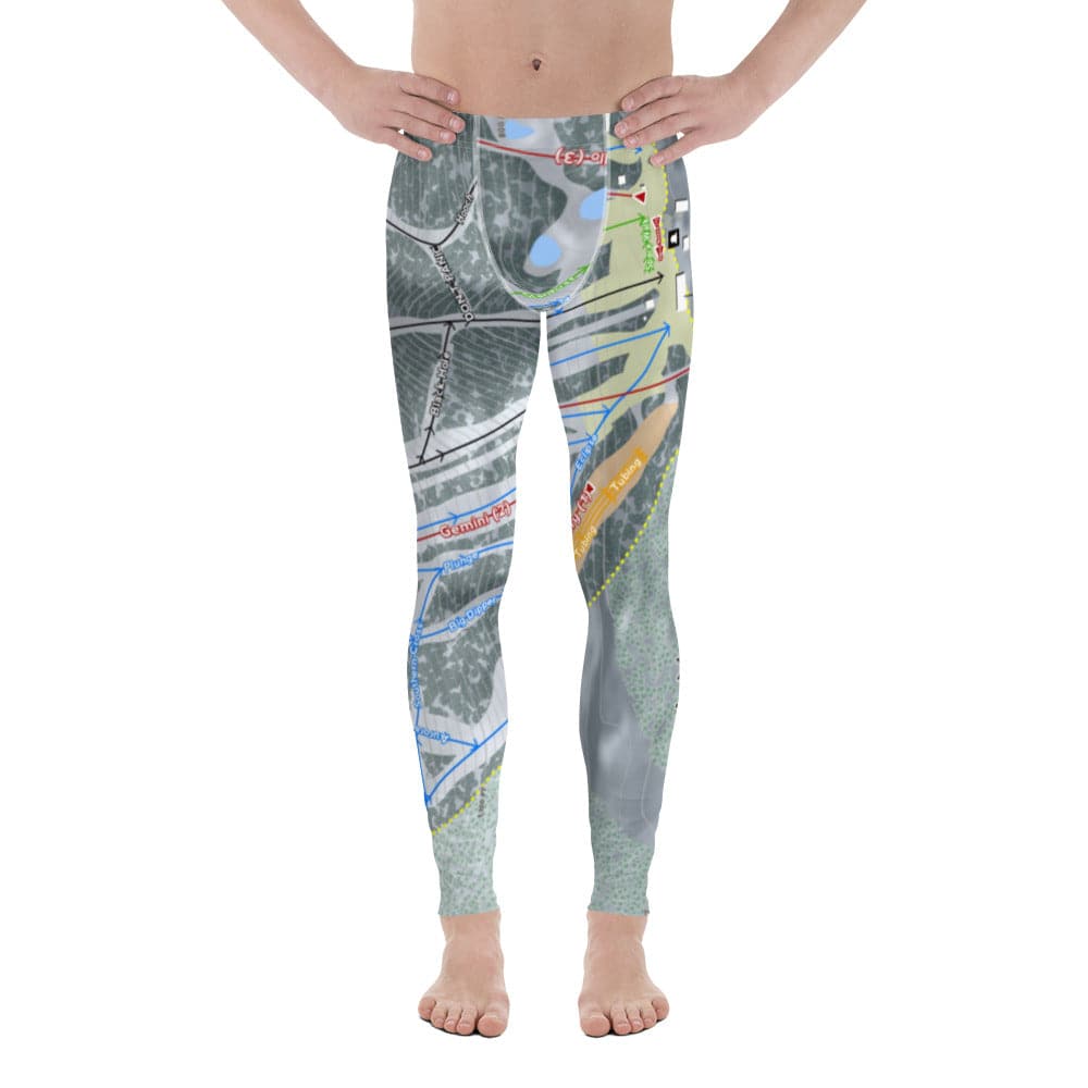 Bigrock Mountain, Maine Ski Trail Map Men&#39;s Base Layer Bottom - Powderaddicts