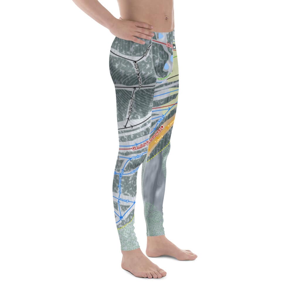 Bigrock Mountain, Maine Ski Trail Map Men&#39;s Base Layer Bottom - Powderaddicts