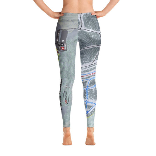 Bigrock Mountain, Maine Ski Trail Map Women's Base Layer Bottom - Powderaddicts