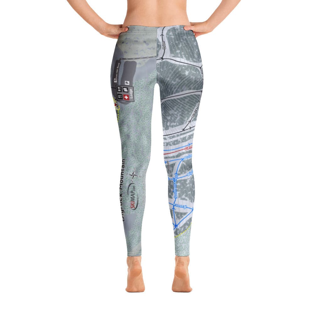 Bigrock Mountain, Maine Ski Trail Map Women's Base Layer Bottom - Powderaddicts