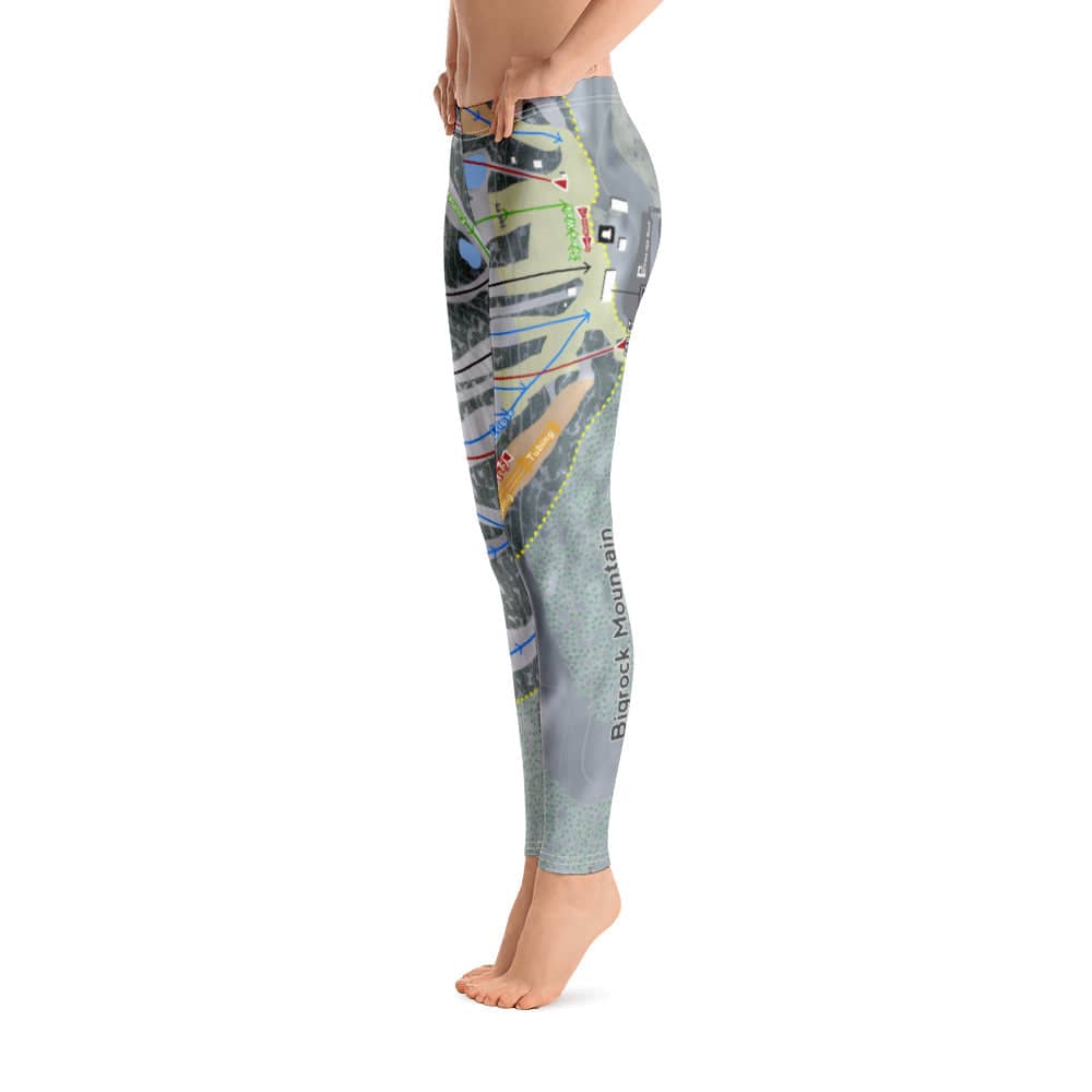Bigrock Mountain, Maine Ski Trail Map Women's Base Layer Bottom - Powderaddicts