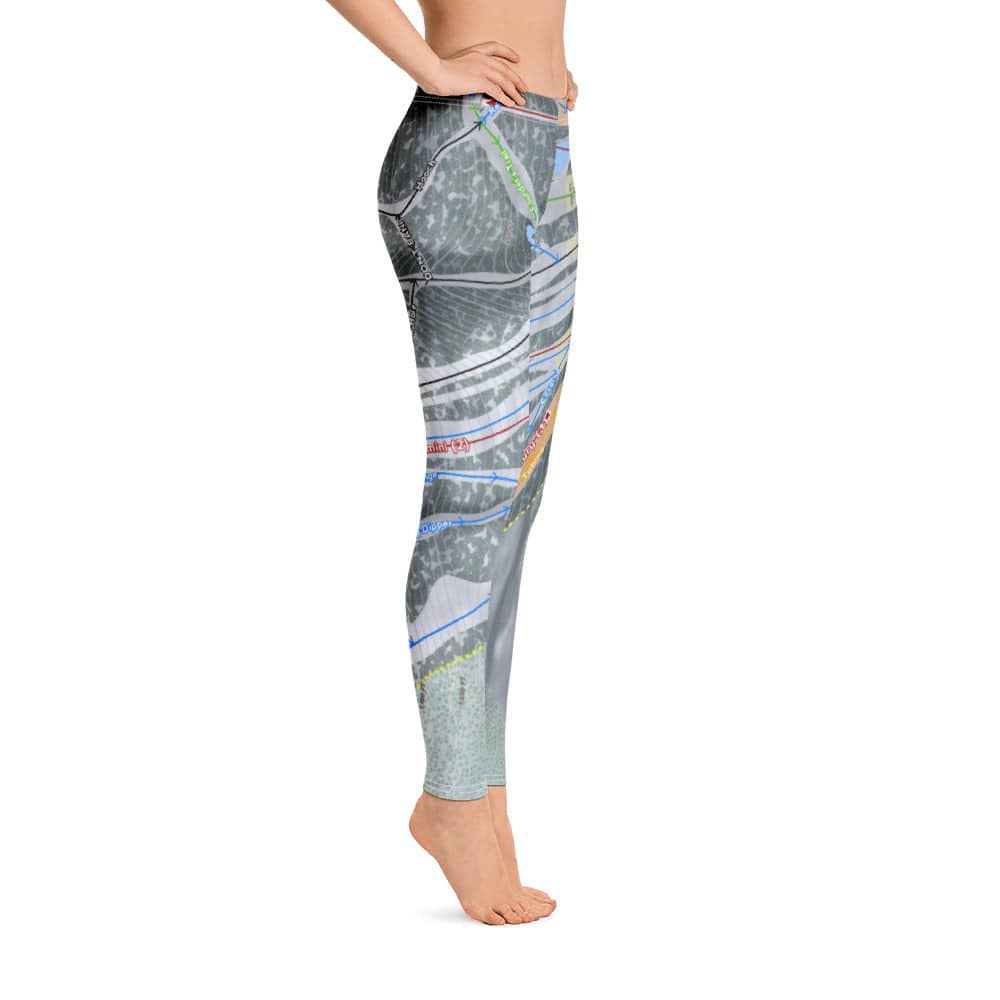 Bigrock Mountain, Maine Ski Trail Map Women's Base Layer Bottom - Powderaddicts