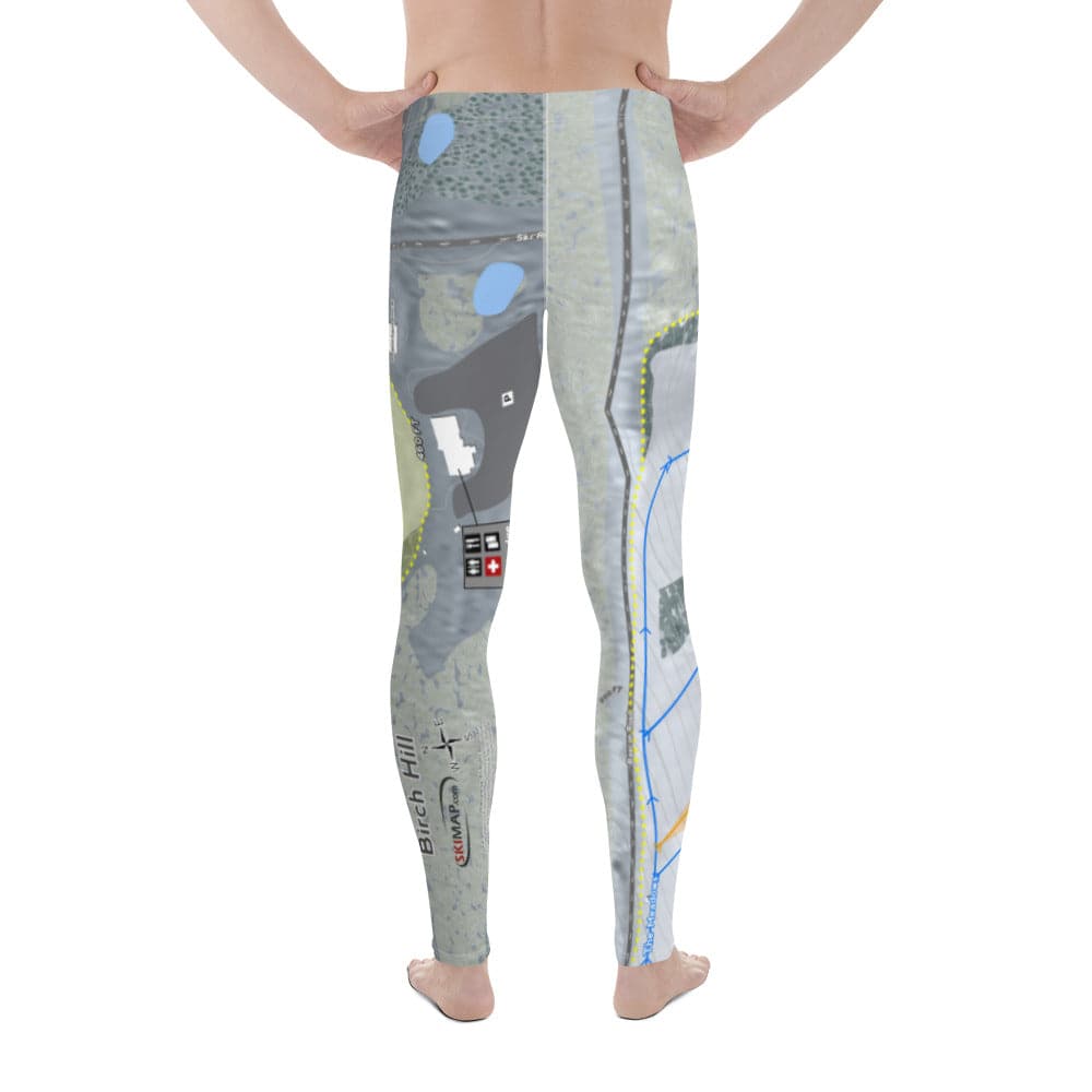 Birch Hill, Alaska Ski Trail Map Men's Base Layer Bottom - Powderaddicts