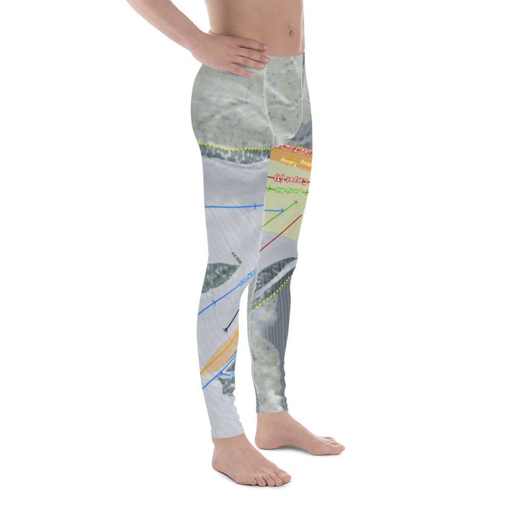 Birch Hill, Alaska Ski Trail Map Men&#39;s Base Layer Bottom - Powderaddicts