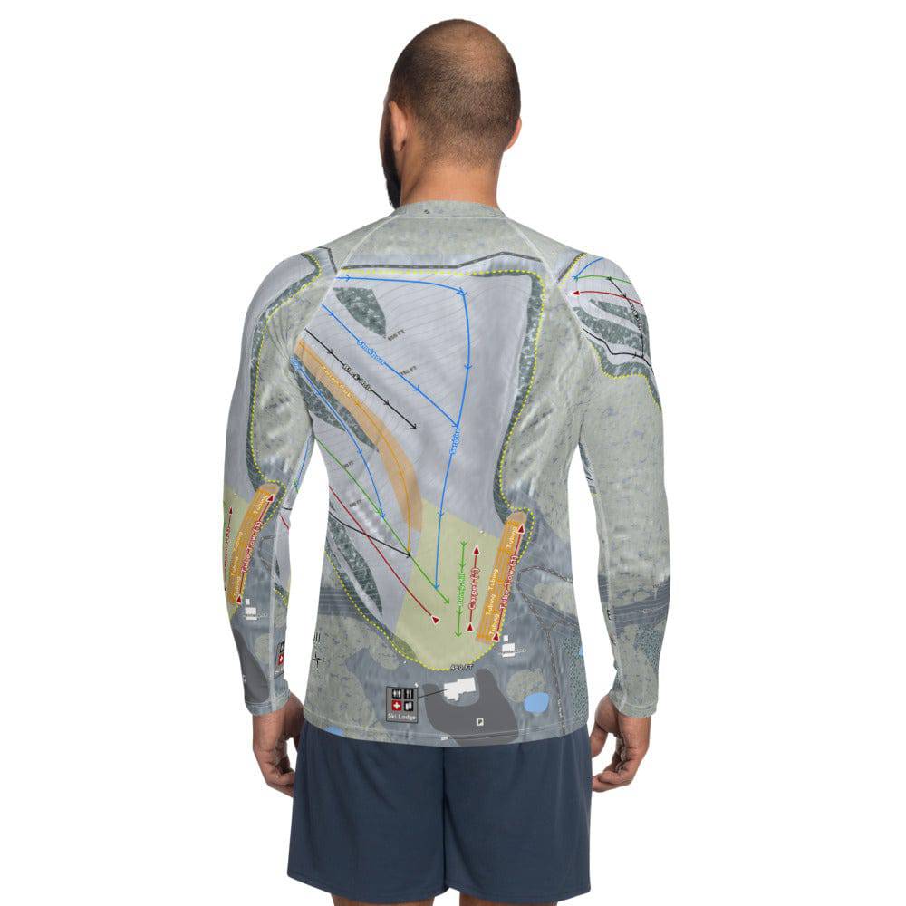Birch Hill, Alaska Ski Trail Map Men's Base Layer Top - Powderaddicts