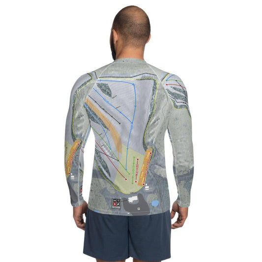 Birch Hill, Alaska Ski Trail Map Men's Base Layer Top - Powderaddicts