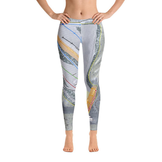 Birch Hill, Alaska Ski Trail Map Women's Base Layer Bottom - Powderaddicts