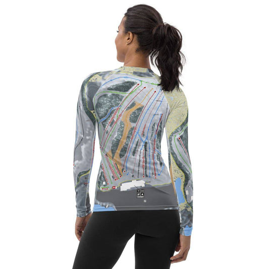 Bittersweet, Michigan Ski Trail Map Women's Base Layer Top - Powderaddicts